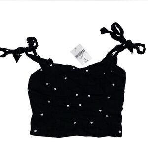 women’s heart pattern top with bows